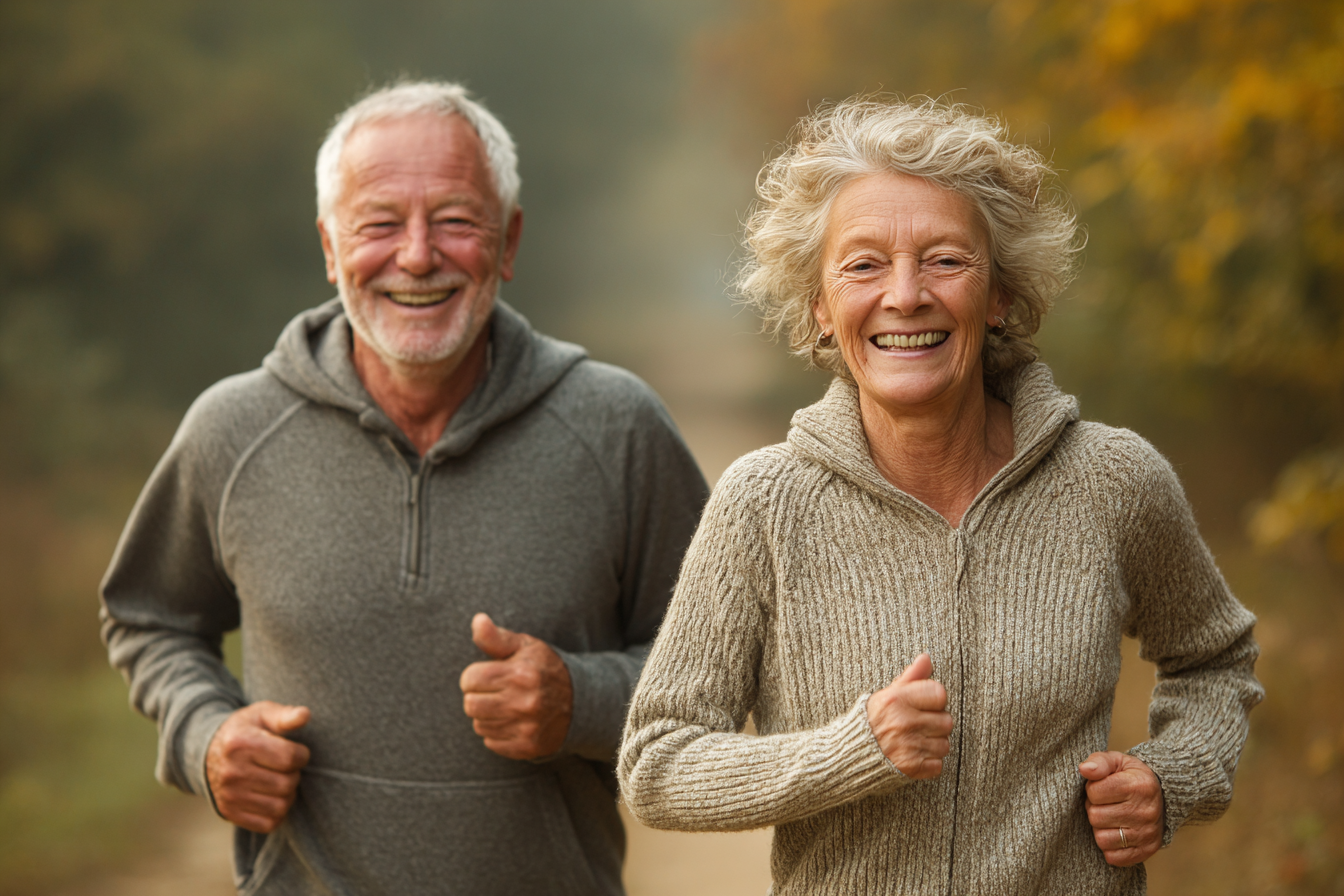 Група активних людей старшого віку під час прогулянки в парку